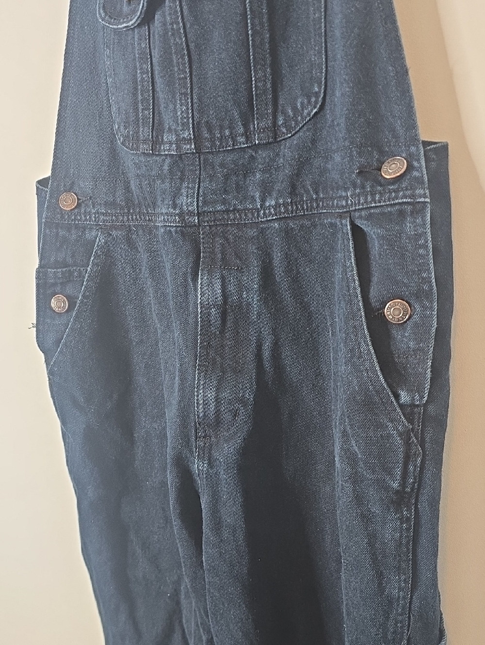 Vintage Women's Dark Blue Denim Overalls - Picture 3 of 9